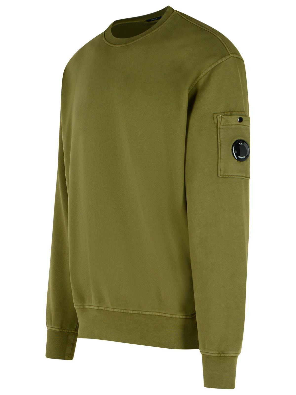 C.P. Company 'Brushed' Green Cotton Sweatshirt Men - 2