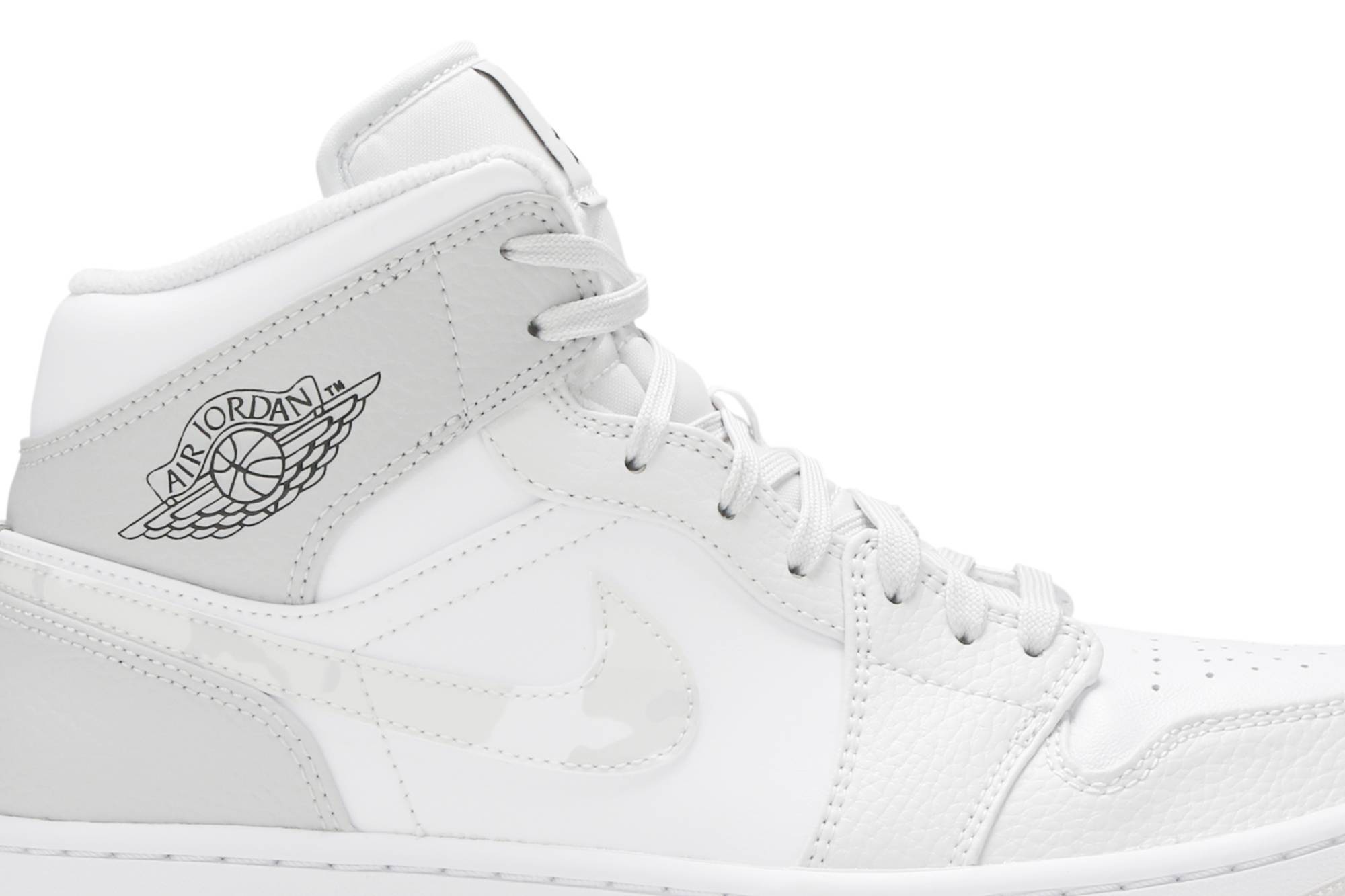 Air Jordan 1 Mid 'Swoosh Logo - Grey Camo' - 2