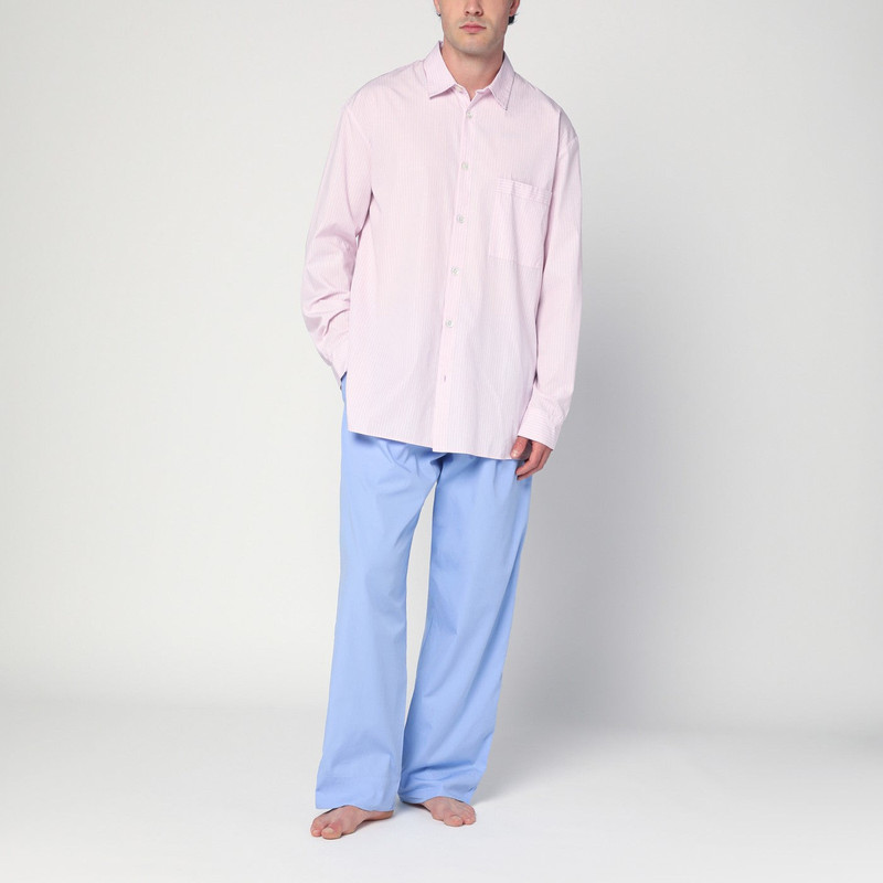 TEKLA Pink striped pyjama shirt outlook