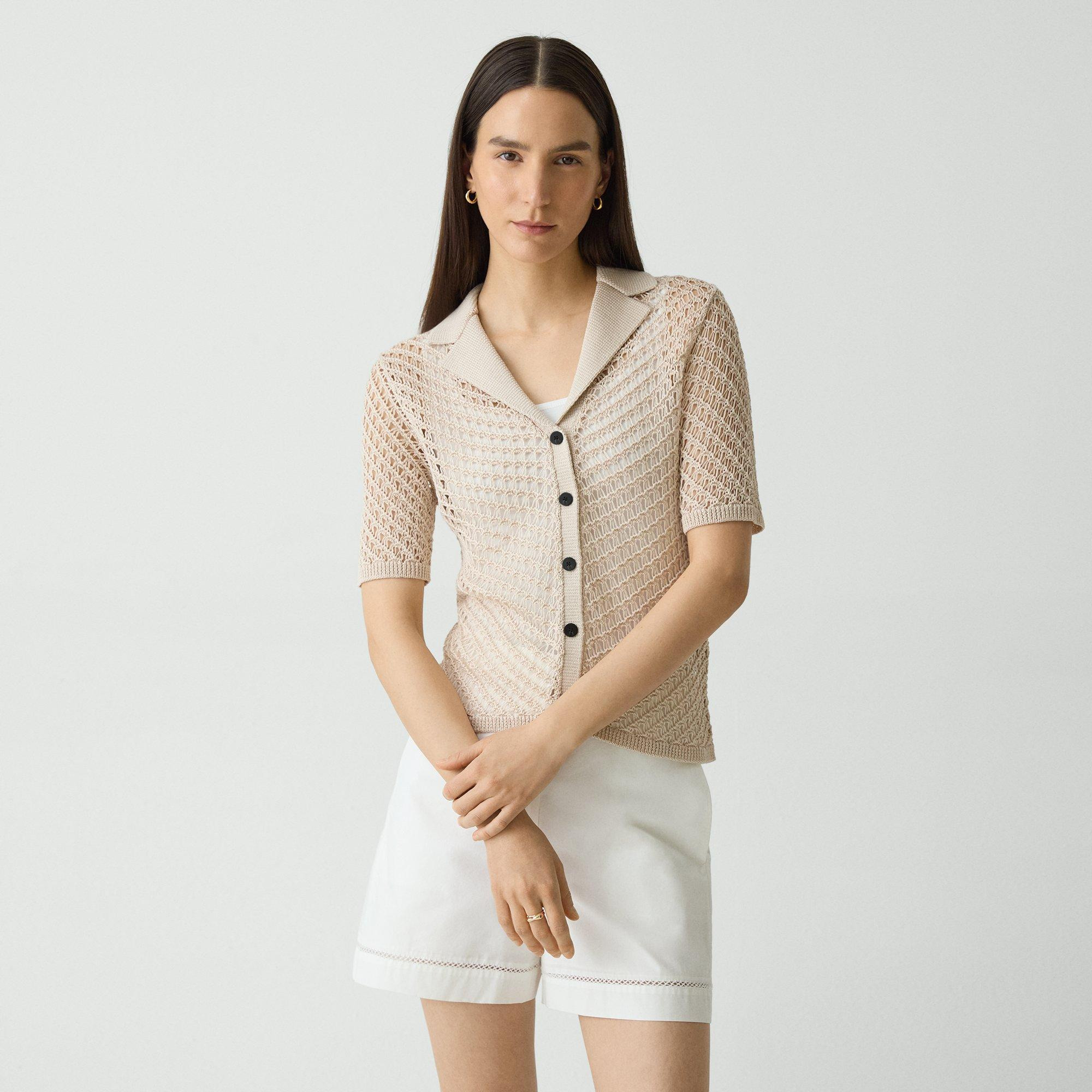 Short-Sleeve Camp Shirt in Sheen Cotton - 2