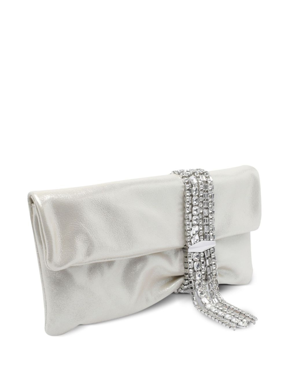 medium Zandra crystal-embellished clutch bag - 3