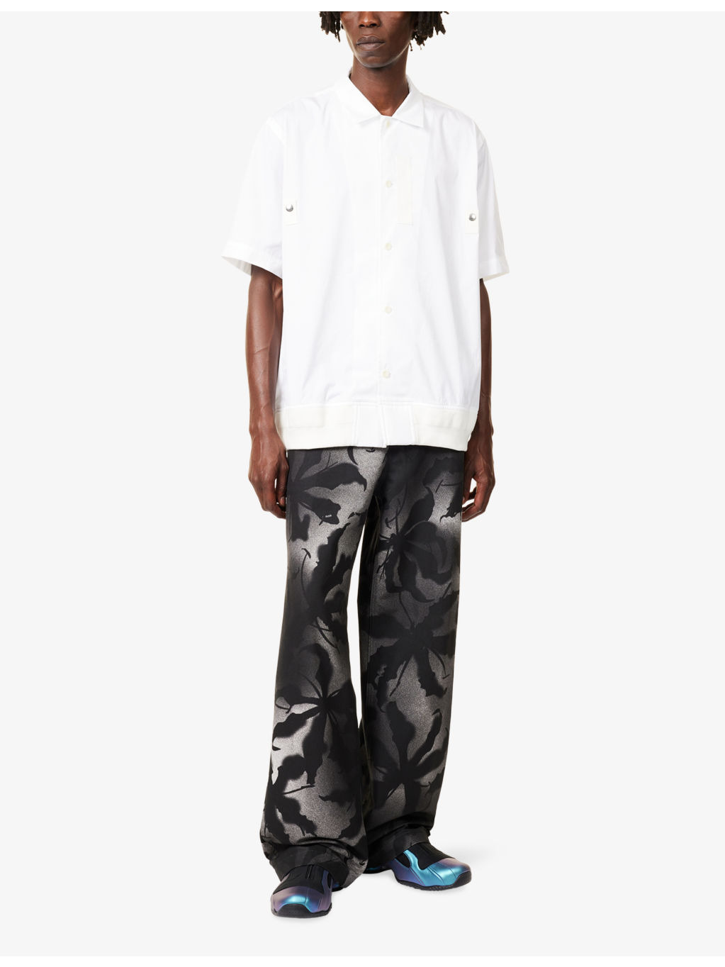 Collared Short-Sleeve Cotton-Poplin Shirt - 2