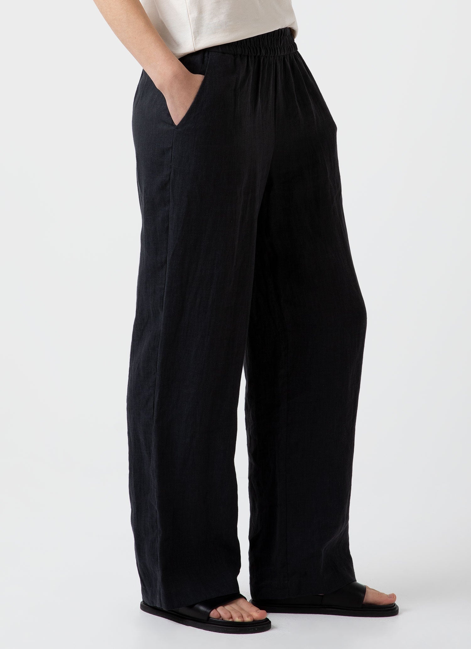 Drawstring Wide Leg Trouser - 1