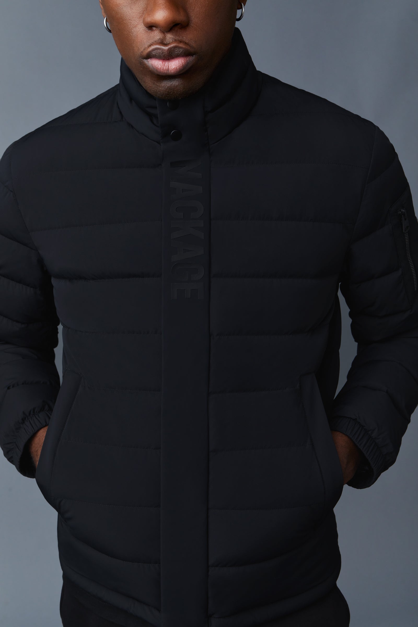 PIERS Stretch light down jacket with stand collar - 5