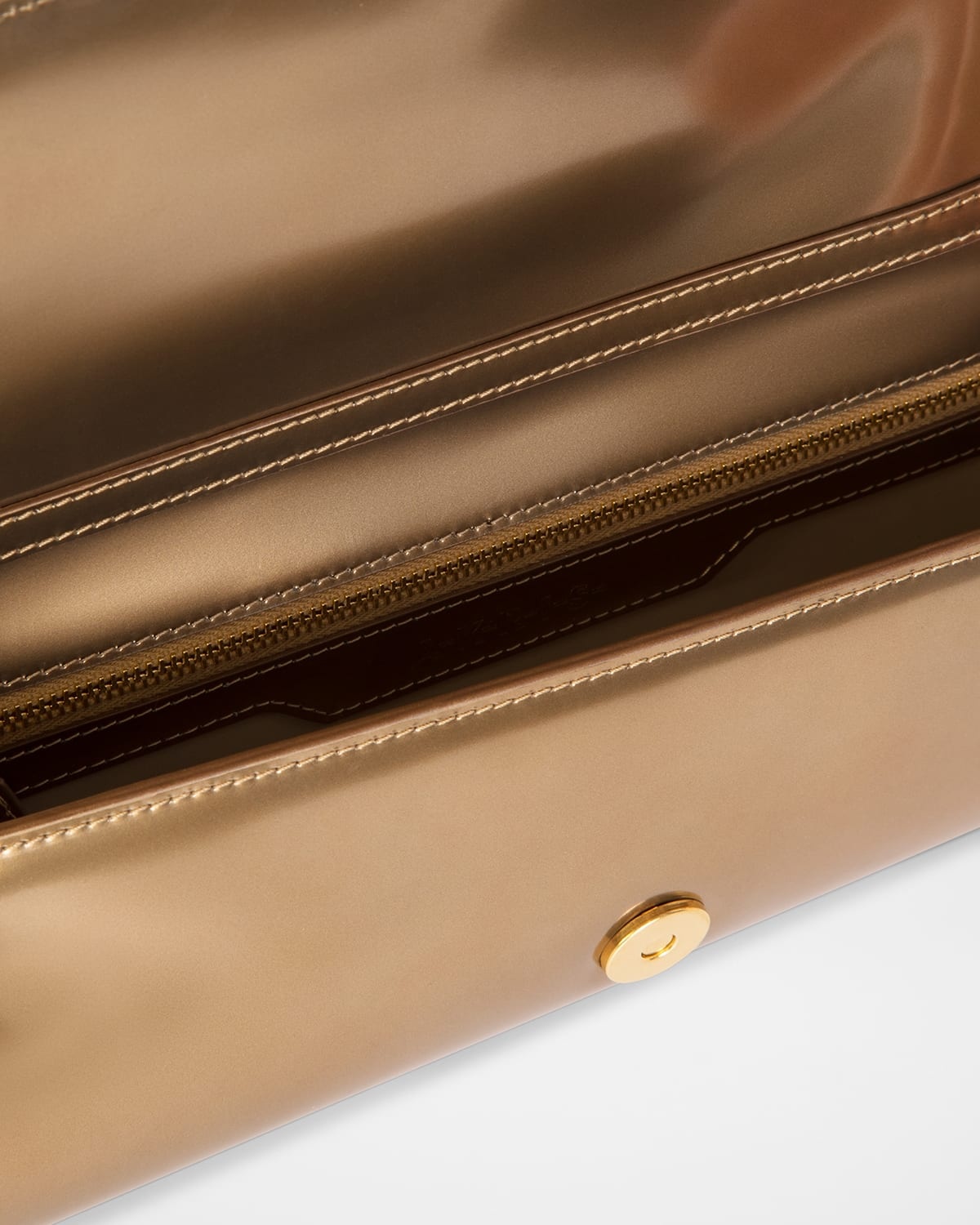Anouk Small Metallic Leather Clutch Bag - 5