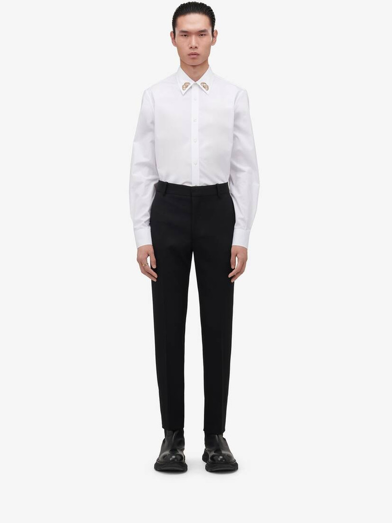Alexander McQueen Men's Tailored Cigarette Trousers in Black outlook