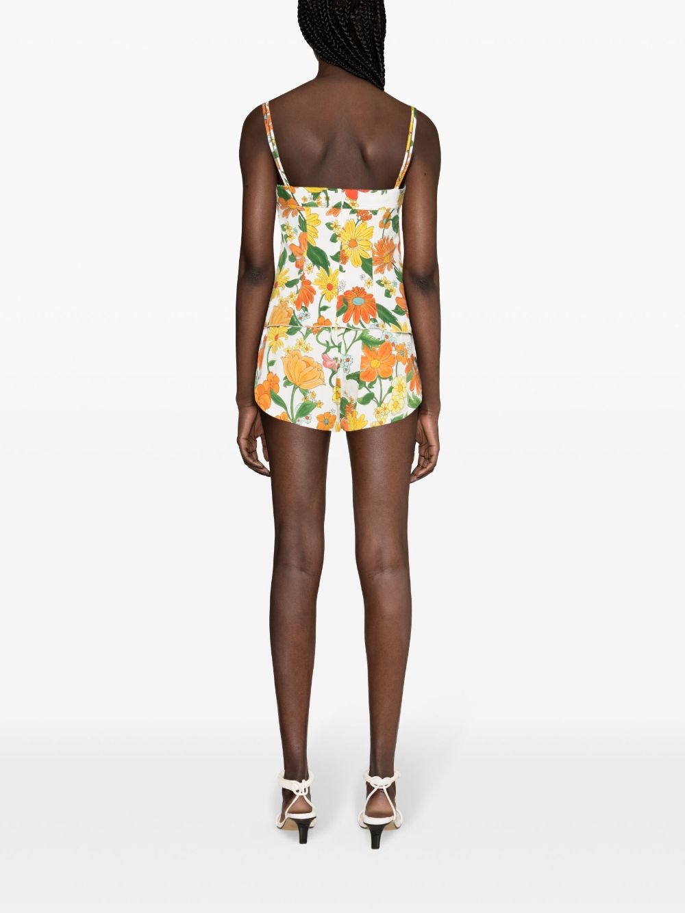 floral-print track shorts - 4