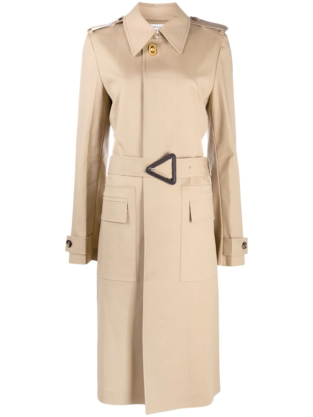 belted trench coat - 1