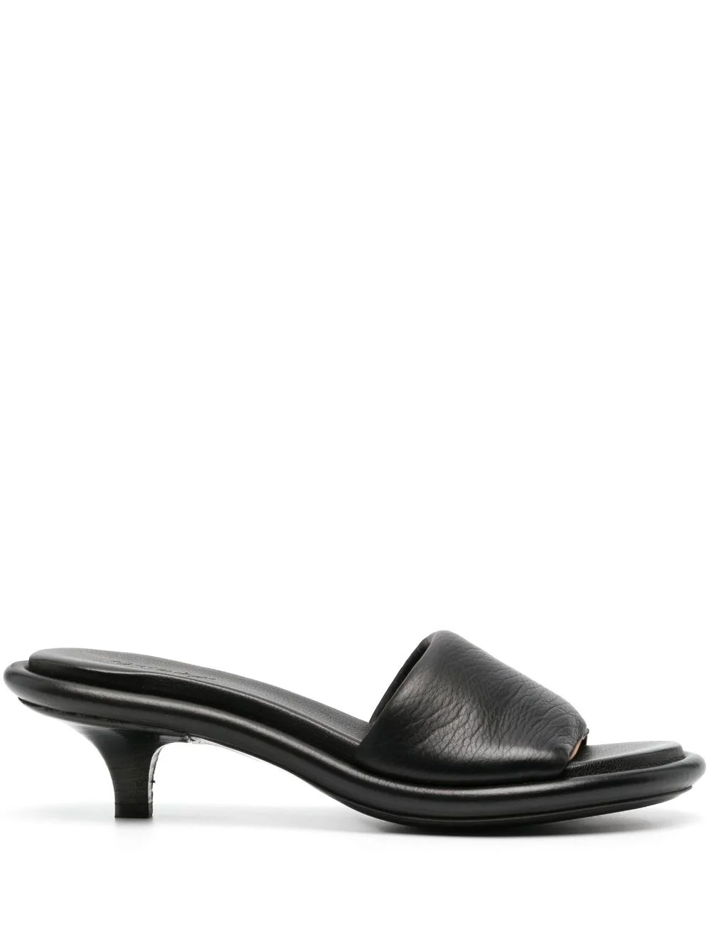 open-toe leather mules - 1