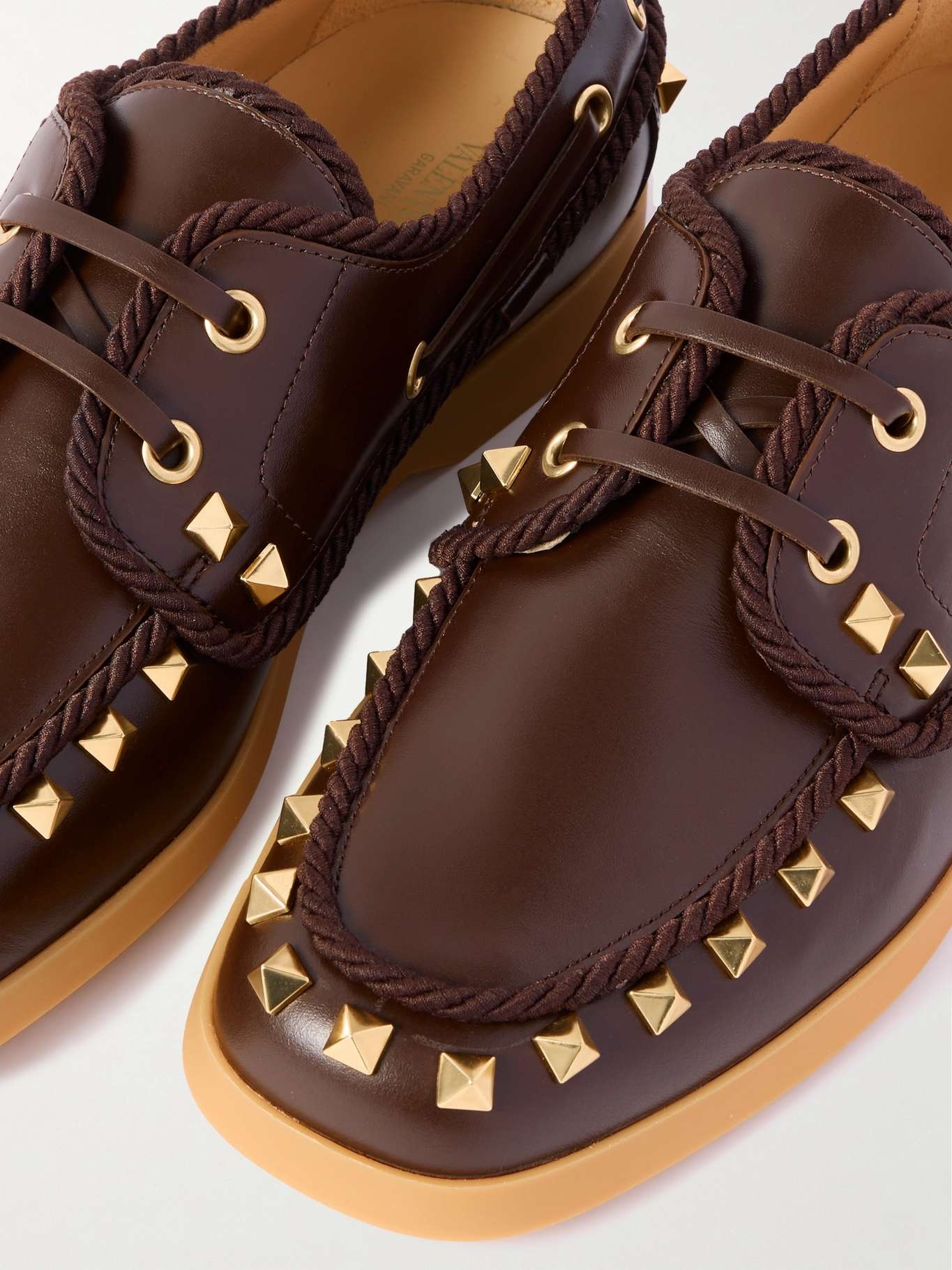 Palm Avenue studded leather loafers Dark brown - 4