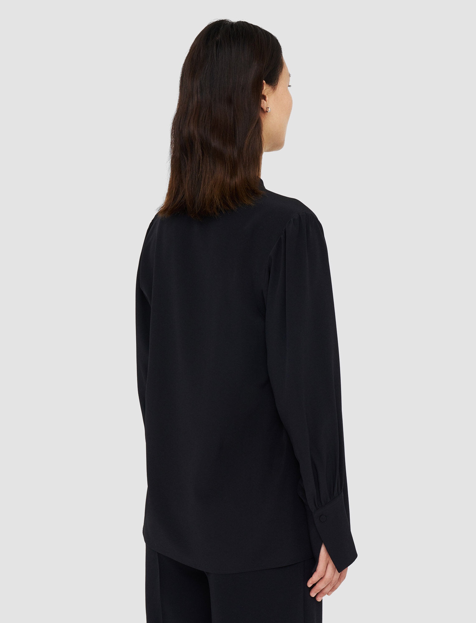 Silk Crepe de Chine Buci Blouse - 4