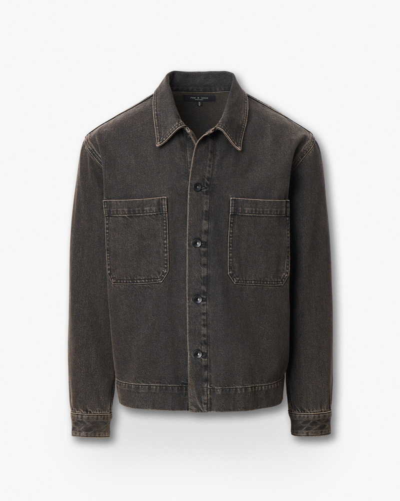 Brooks Infuse Denim Overshirt Authentic Rigid in Infuse Brown Black 1