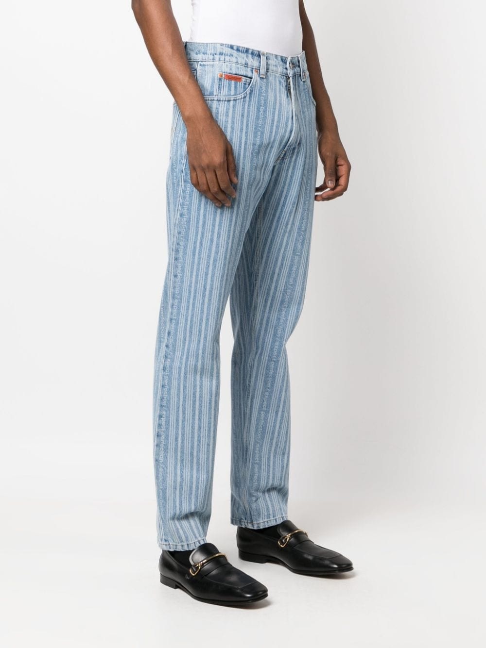 striped straight-leg jeans - 3