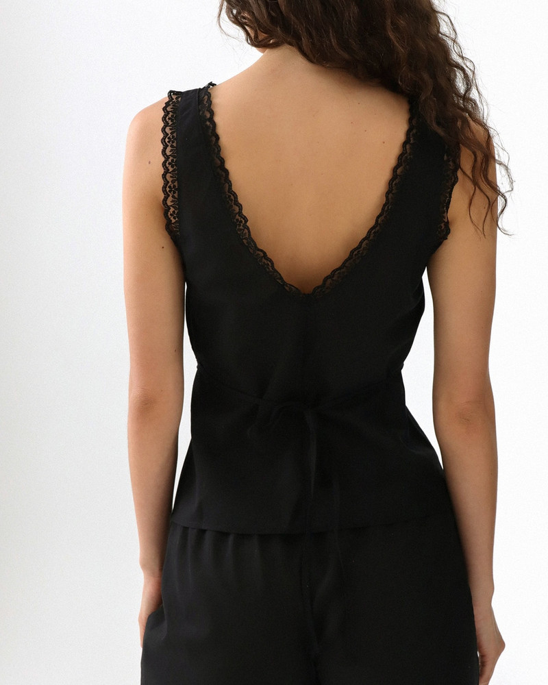 The Iris Tank 2-Pack: Cotton Voile Black & White 3