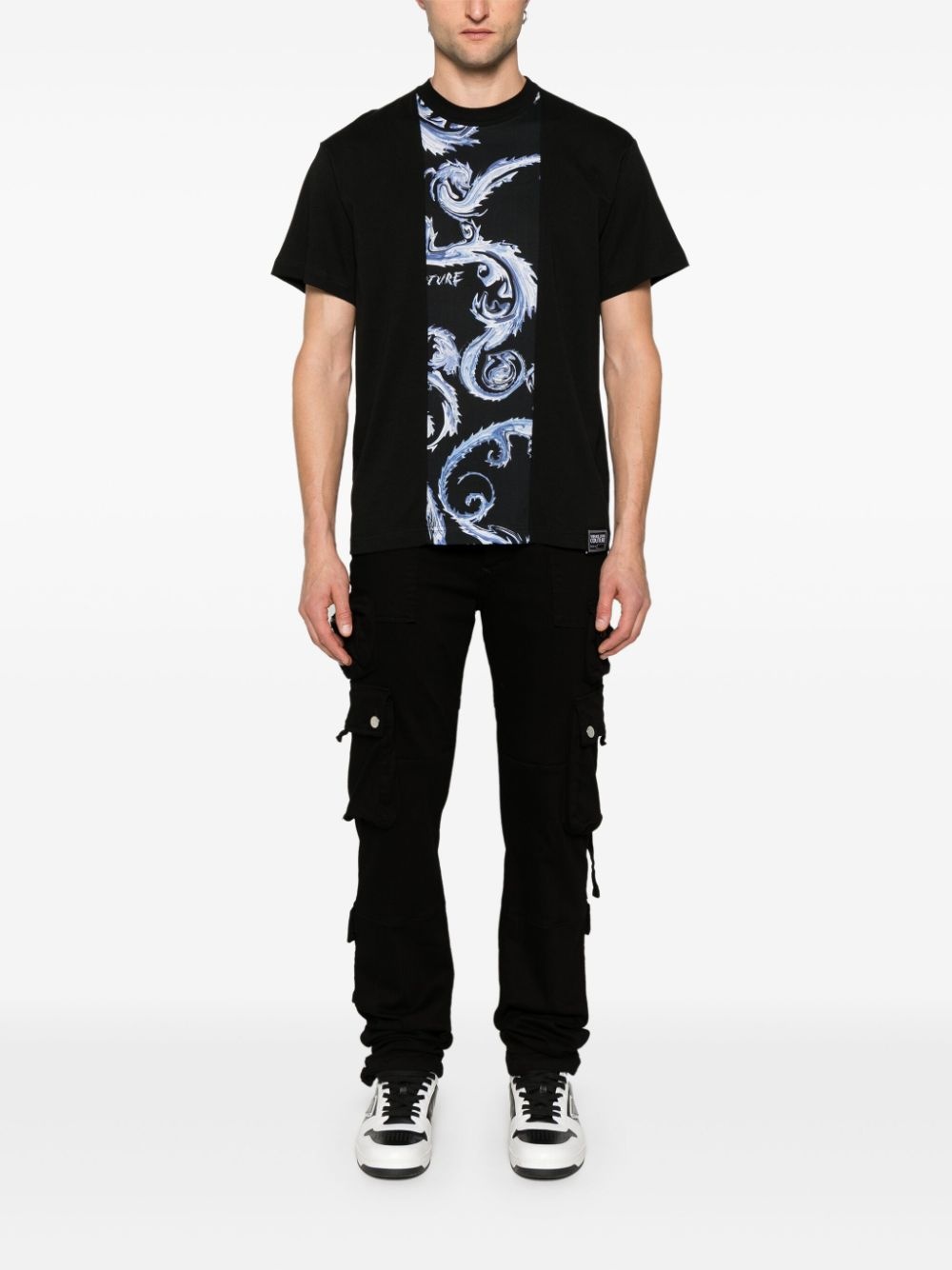 Barocco-print cotton T-shirt - 2
