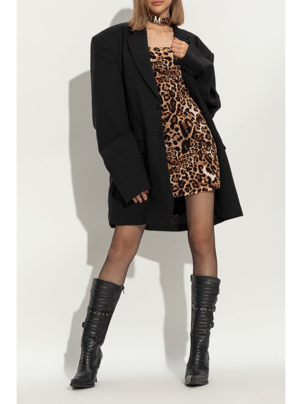 studded leather boots - 3