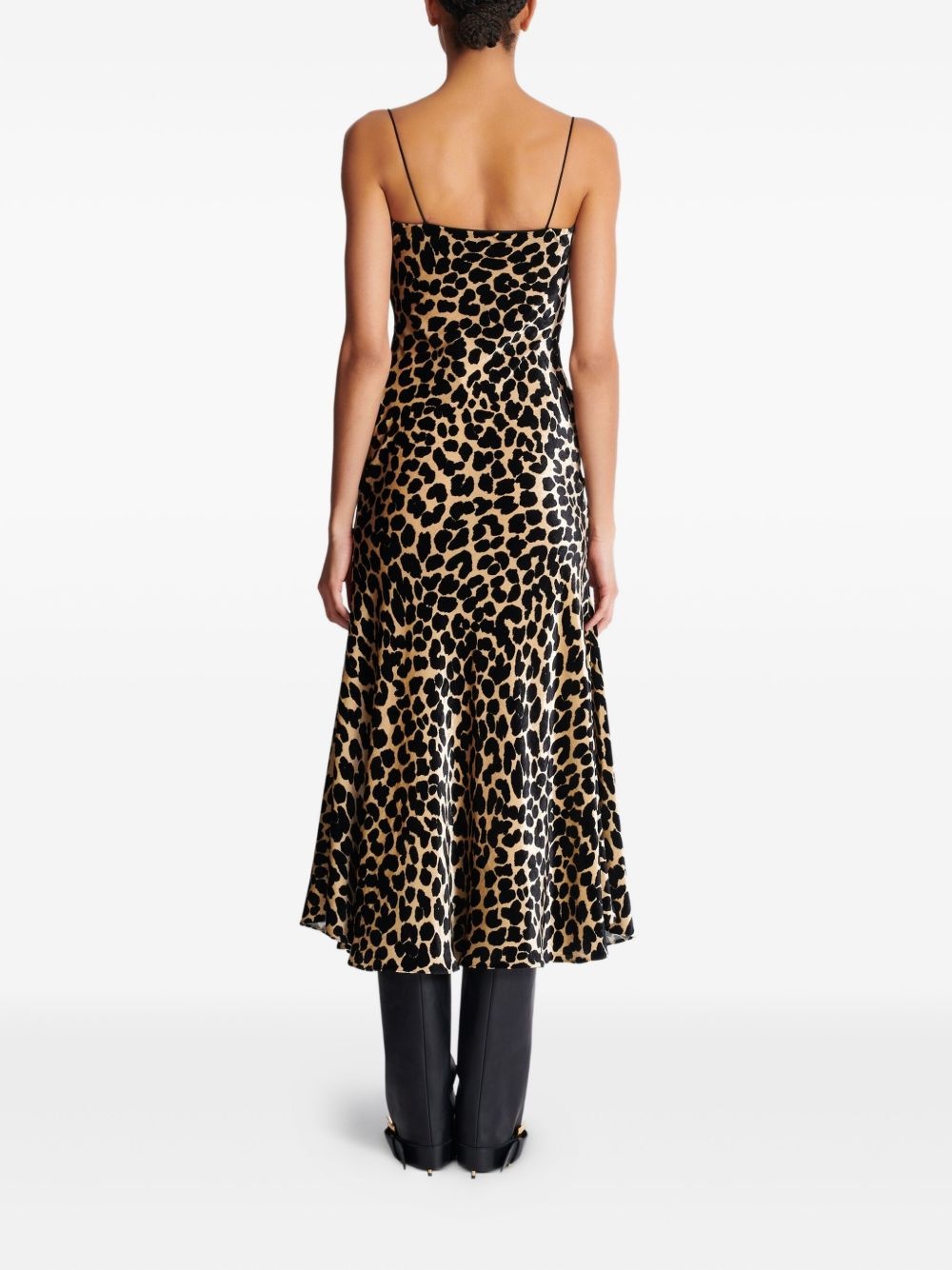 leopard-print velvet dress - 4