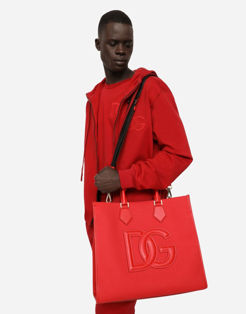 Dolce & Gabbana Canvas shopper with calfskin nappa details outlook