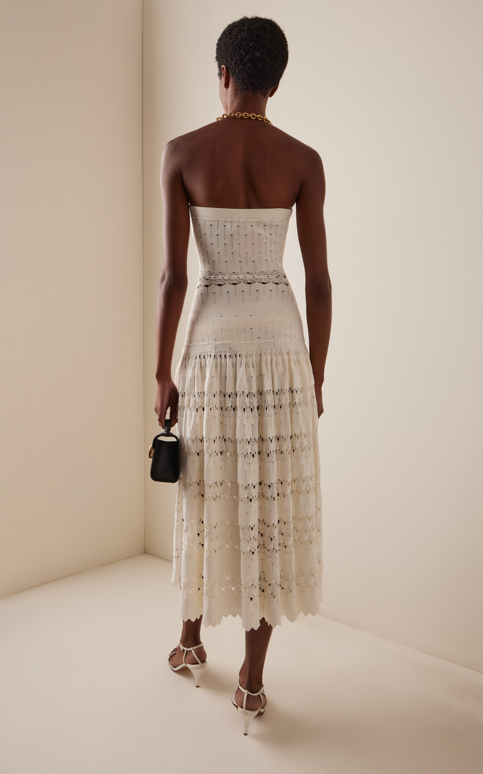 Payge Eyelet Knit Midi Dress white - 4