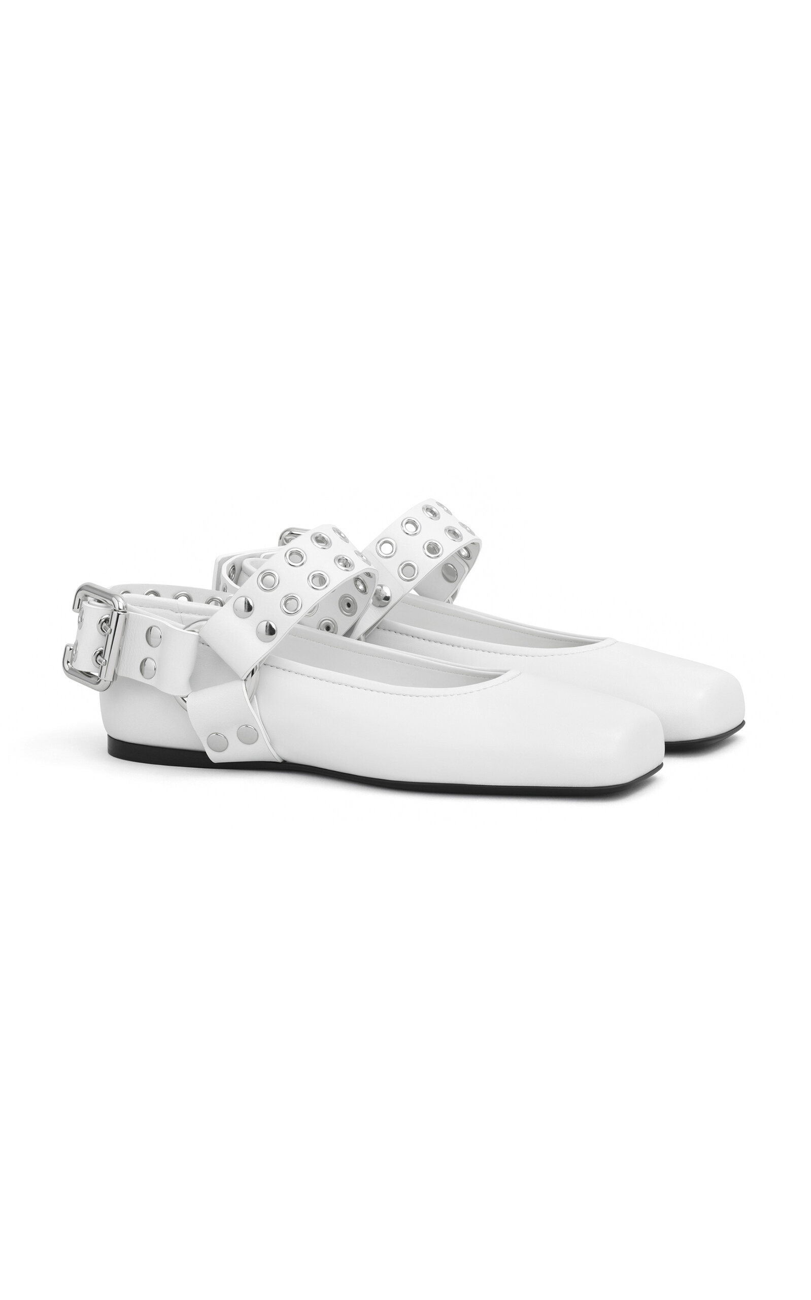 Leather Ballet Flats white - 2