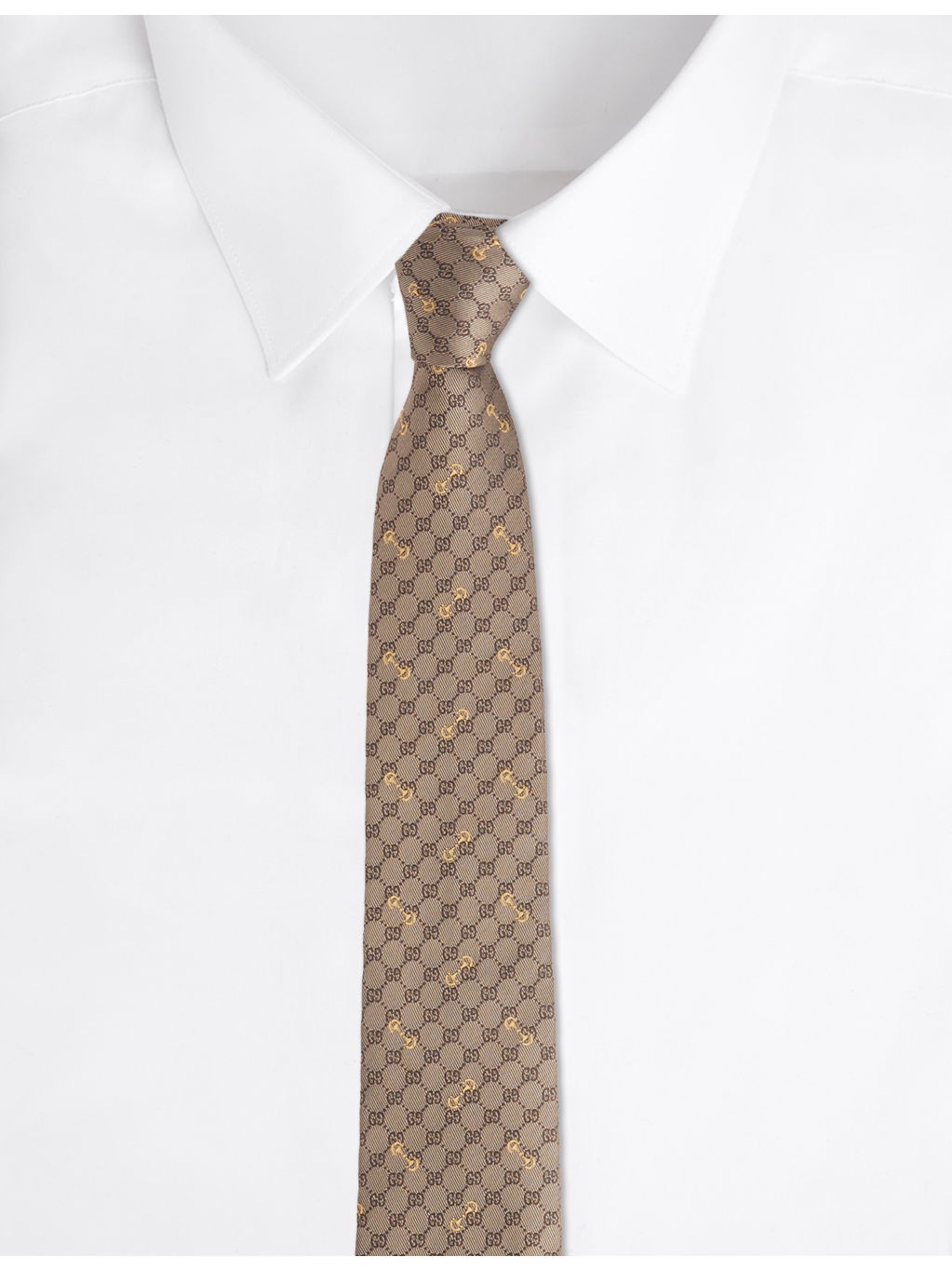 GG-Monogram Jacquard Silk Tie - 3