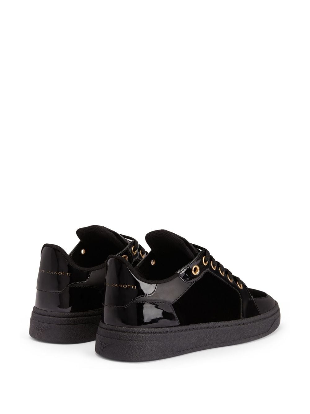 round-toe panelled sneakers - 3