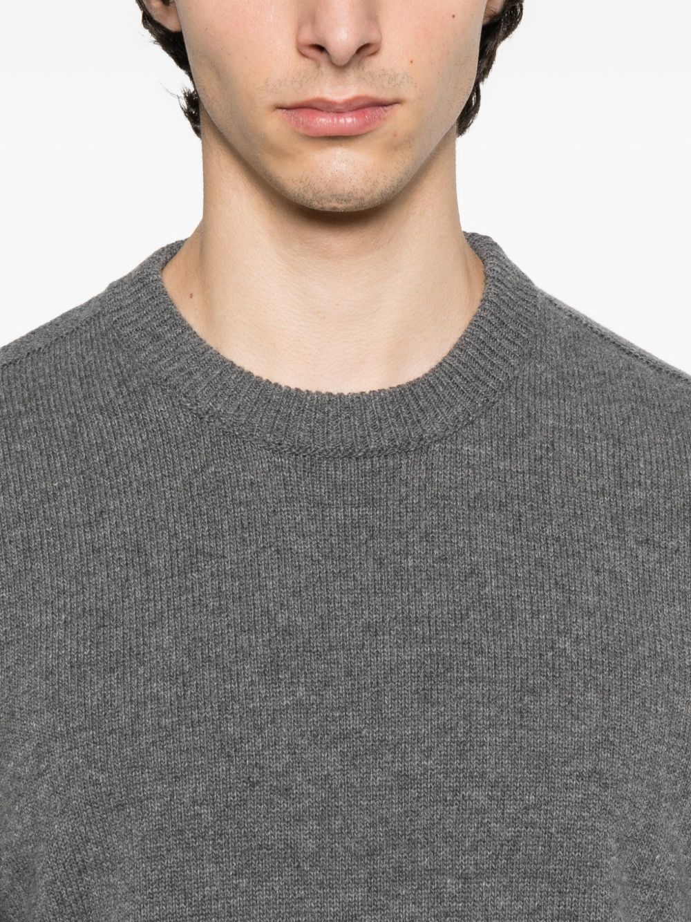 crew-neck patch sweater - 5