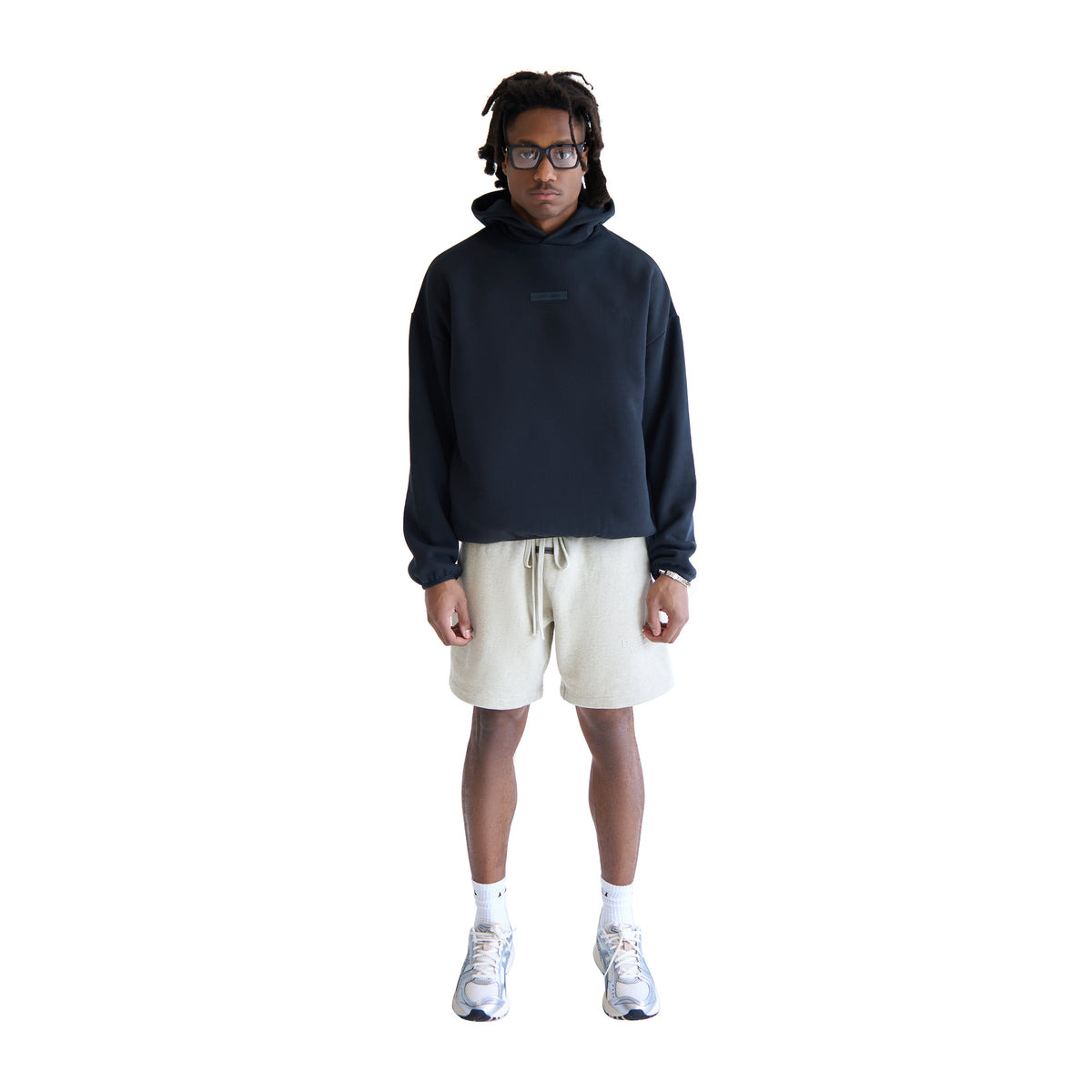 SOCCER FLEECE SHORTS (HEATHER STONE) - 1