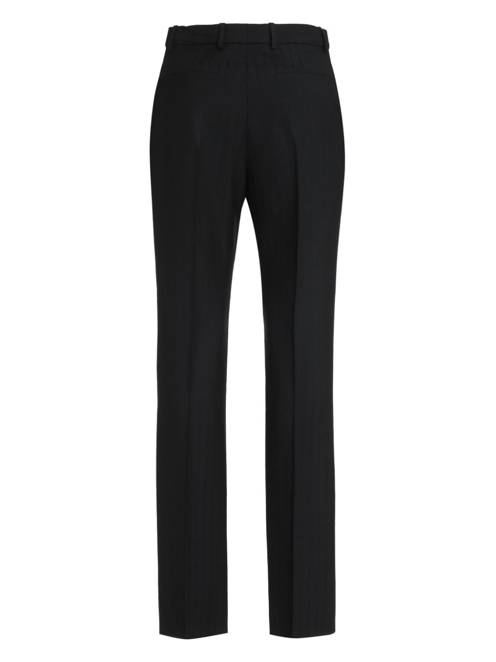 pressed-crease pleated straight-leg trousers - 5