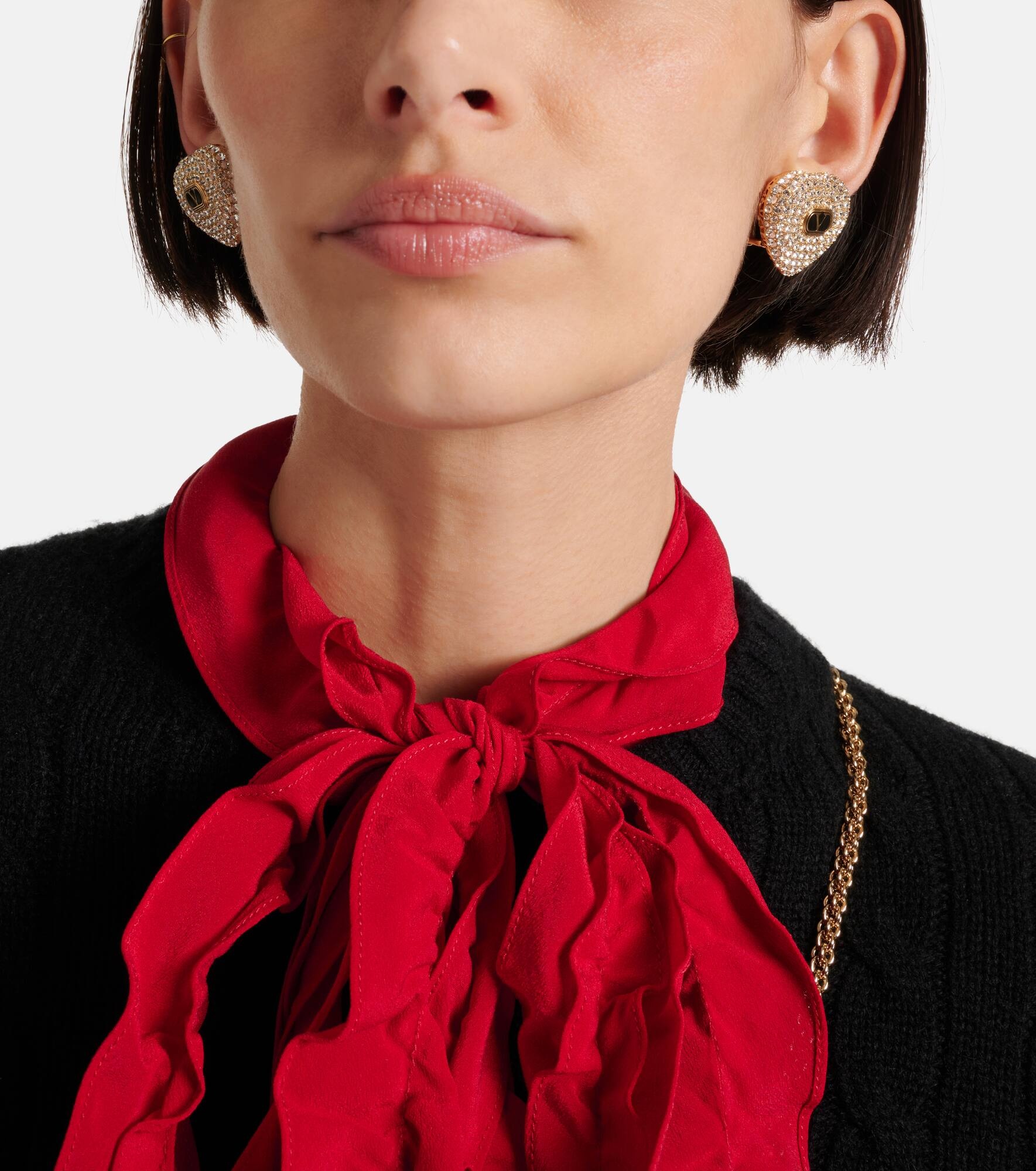 Cuore XS embellished stud earrings - 6