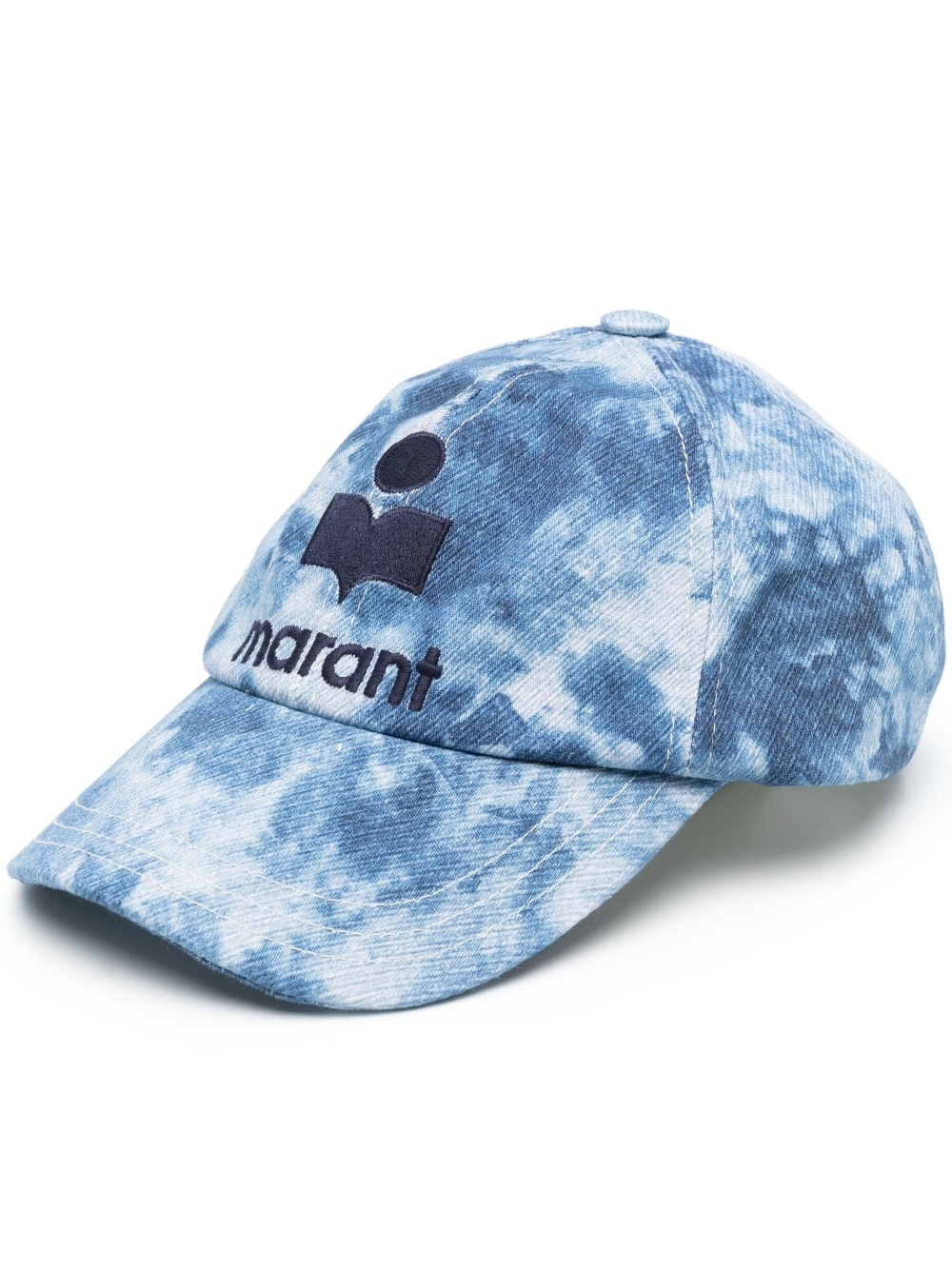 logo-embroidered tie-dye cap - 1