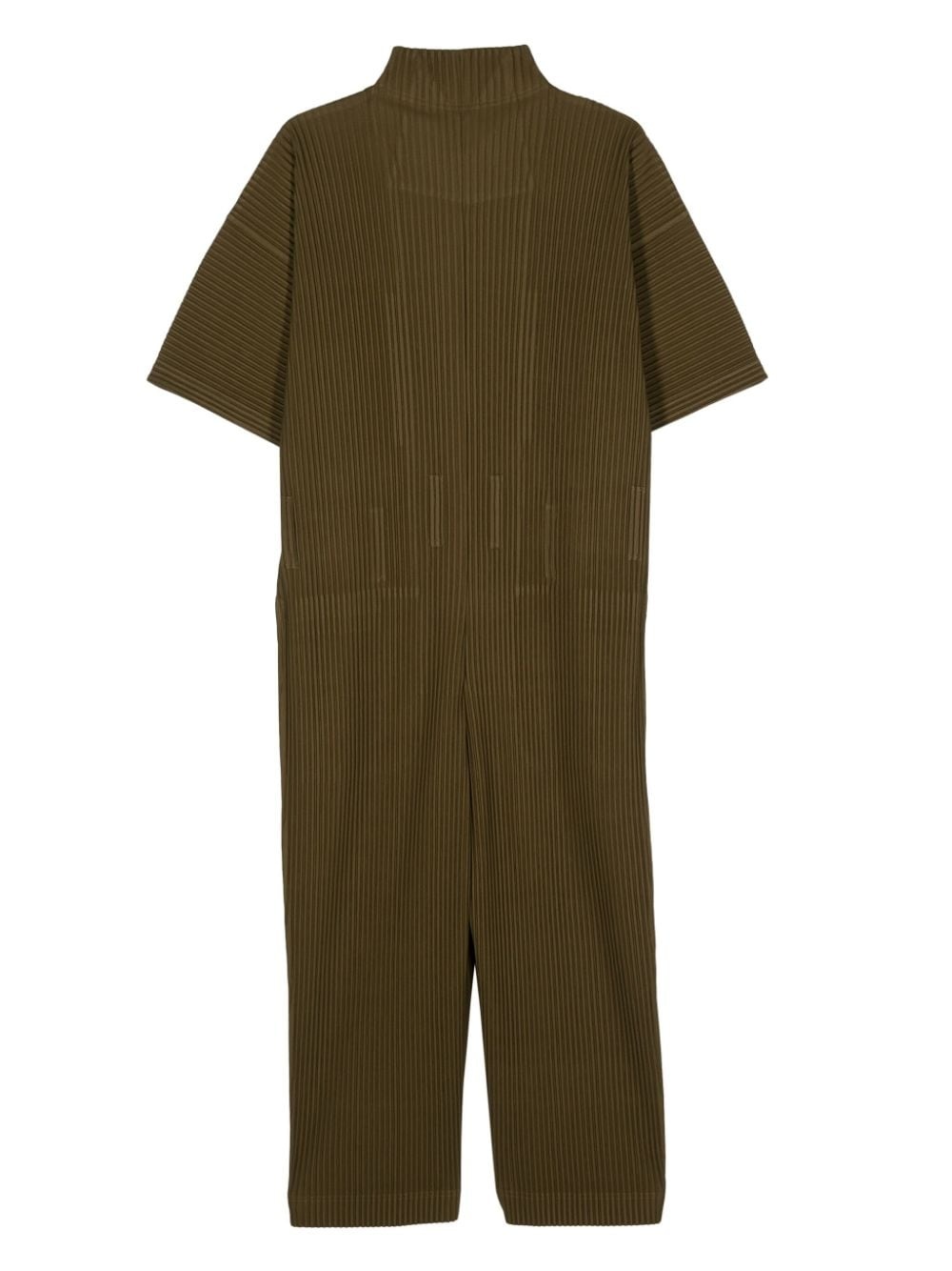 Pleats Bottoms zip-up jumpsuit - 2