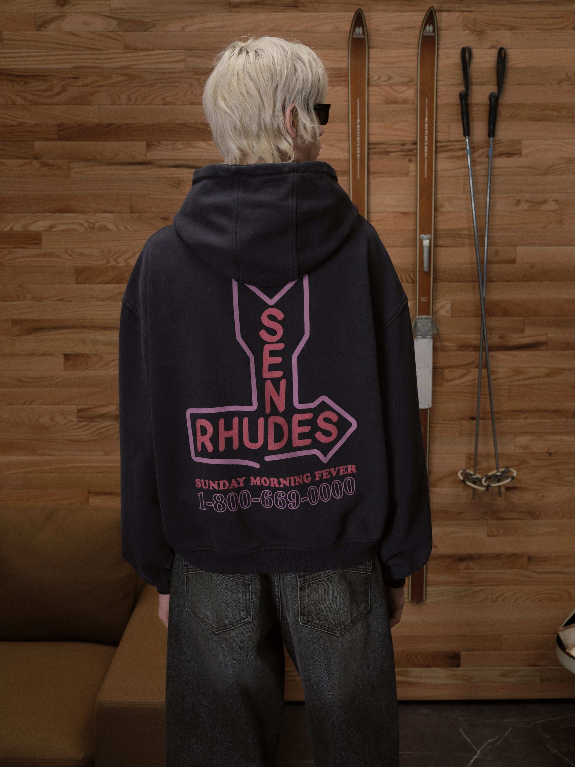 【関税込み】Rhude ブラック Send Rhudes フーディ Rhudeのブラック Send Rhudes フーディがセール中