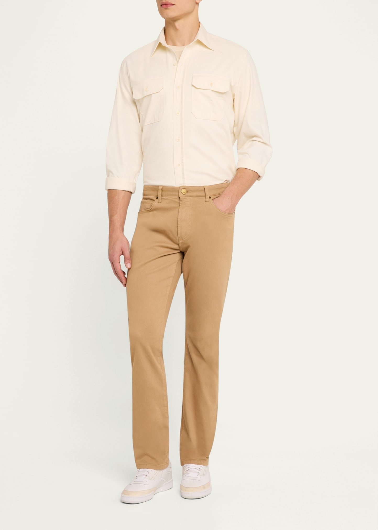 Men's Chino Twill Casual Button-Down Shirt - 2