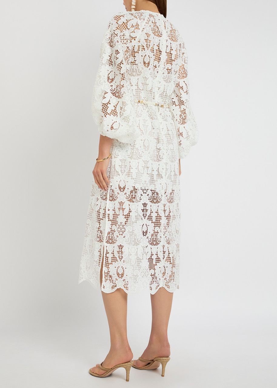 Zimmermann Coco Guipure-lace Midi Dress - 3