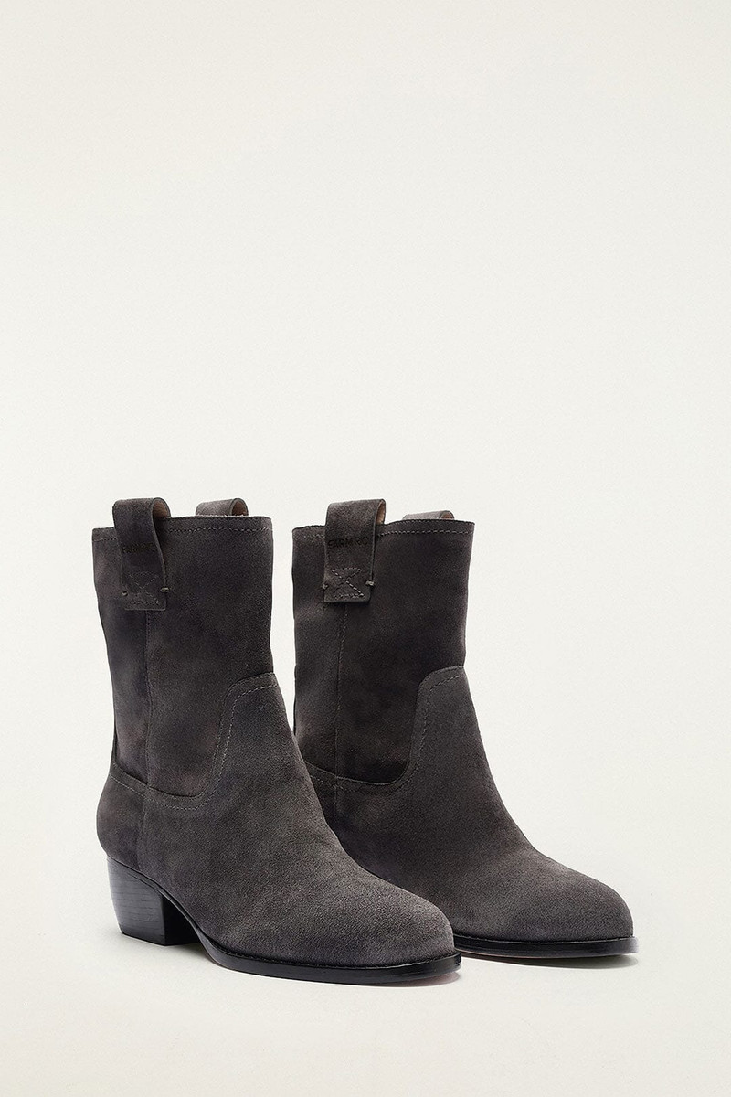 FARM RIO Grey Soft Suede Boot outlook