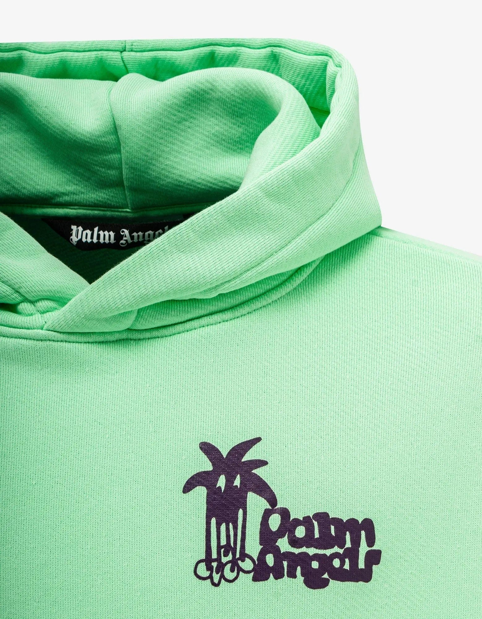 Palm Angels Green Douby Logo Hoodie - 3