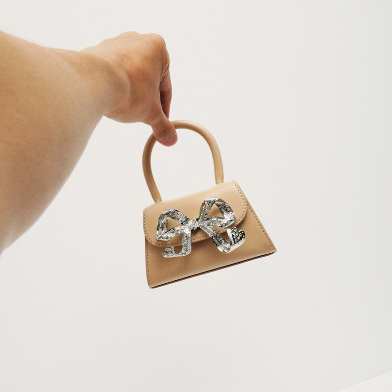 The Bow Micro in Caramel with Diamanté 5