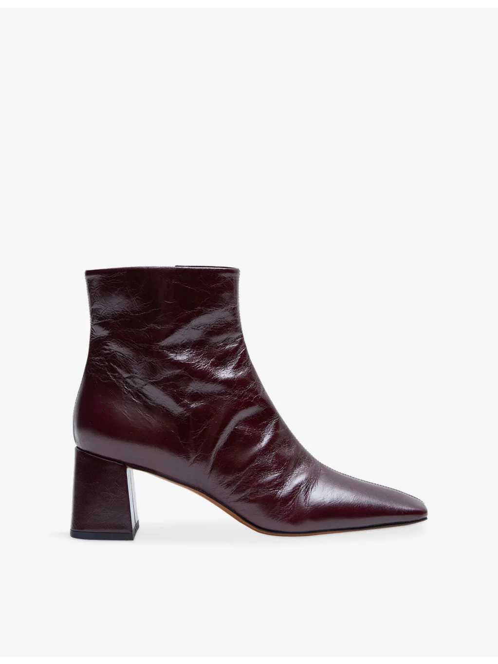 Patent-Leather Heeled Ankle Boots - 1