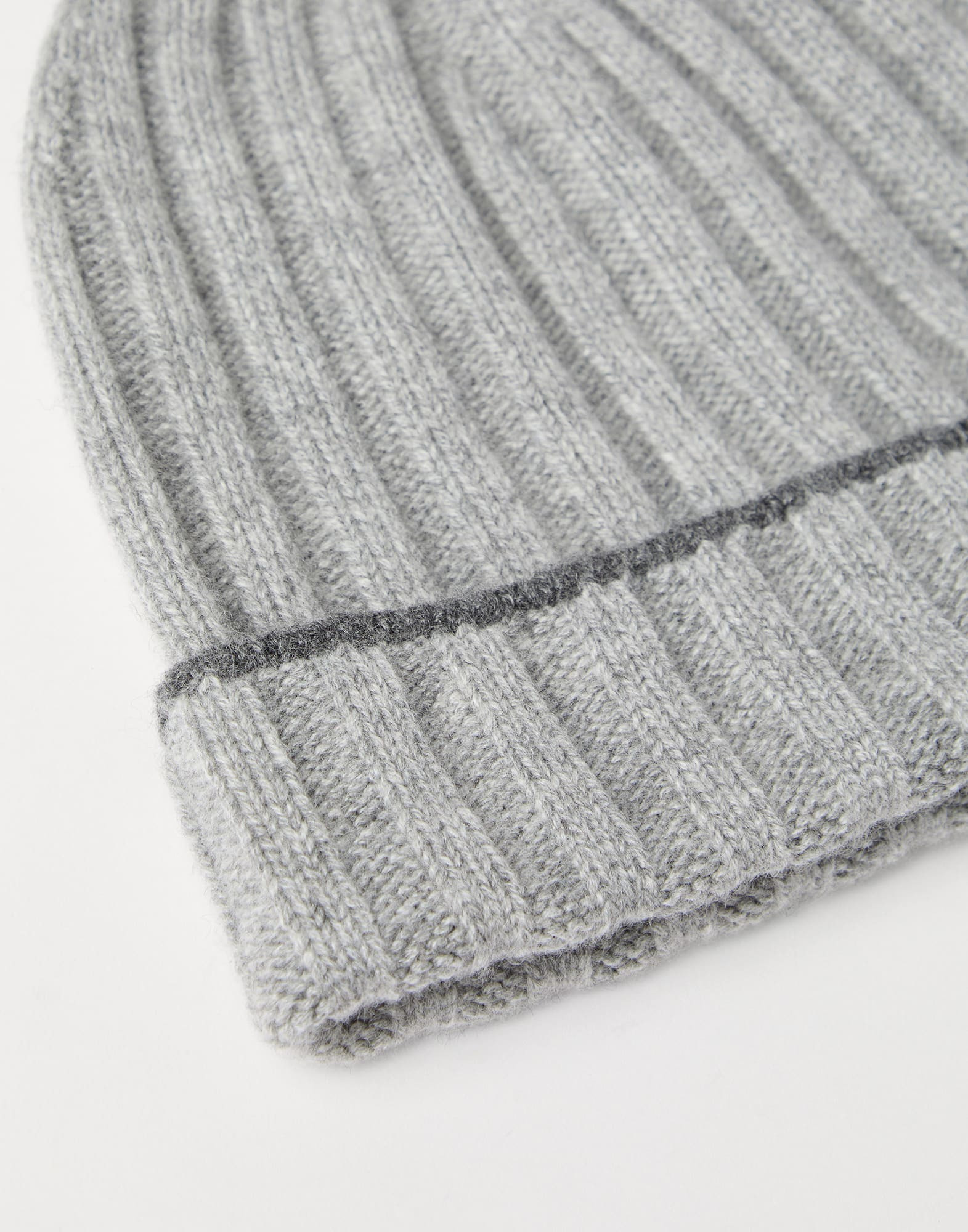 Cashmere rib knit beanie - 2