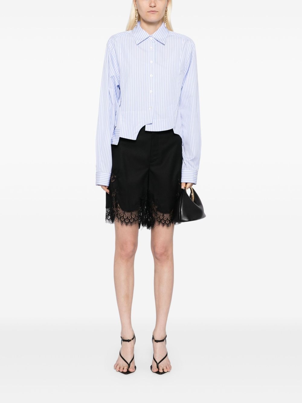 lace tailored shorts - 2