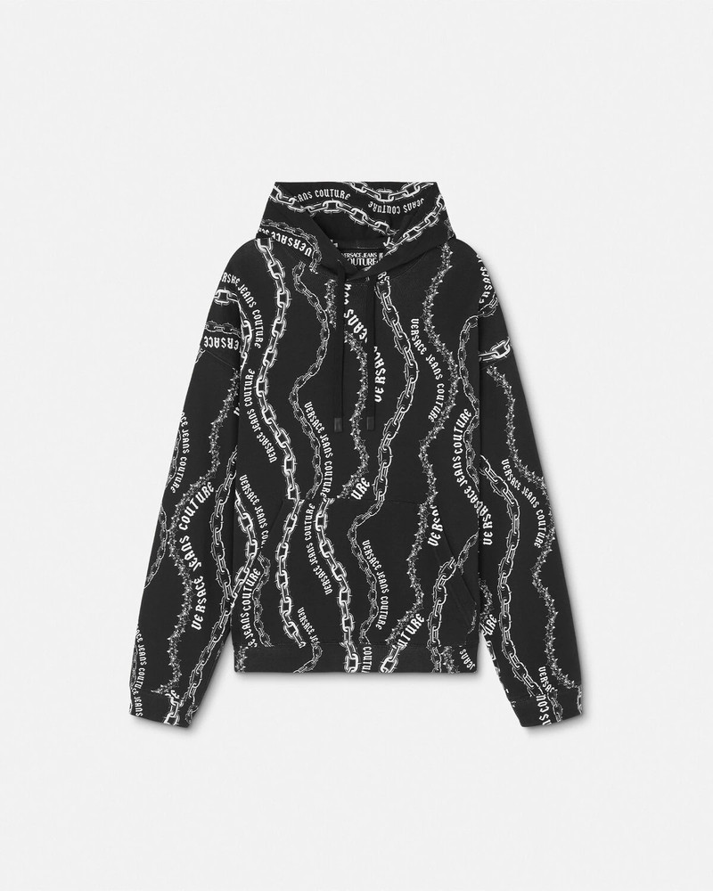 Chain Couture Loose-Fit Hoodie 1