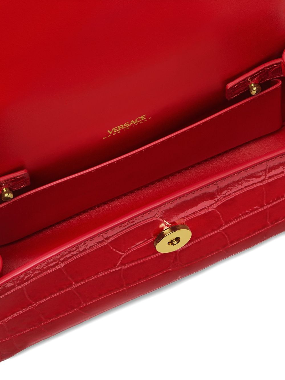 small crocodile-embossed top-handle bag - 4