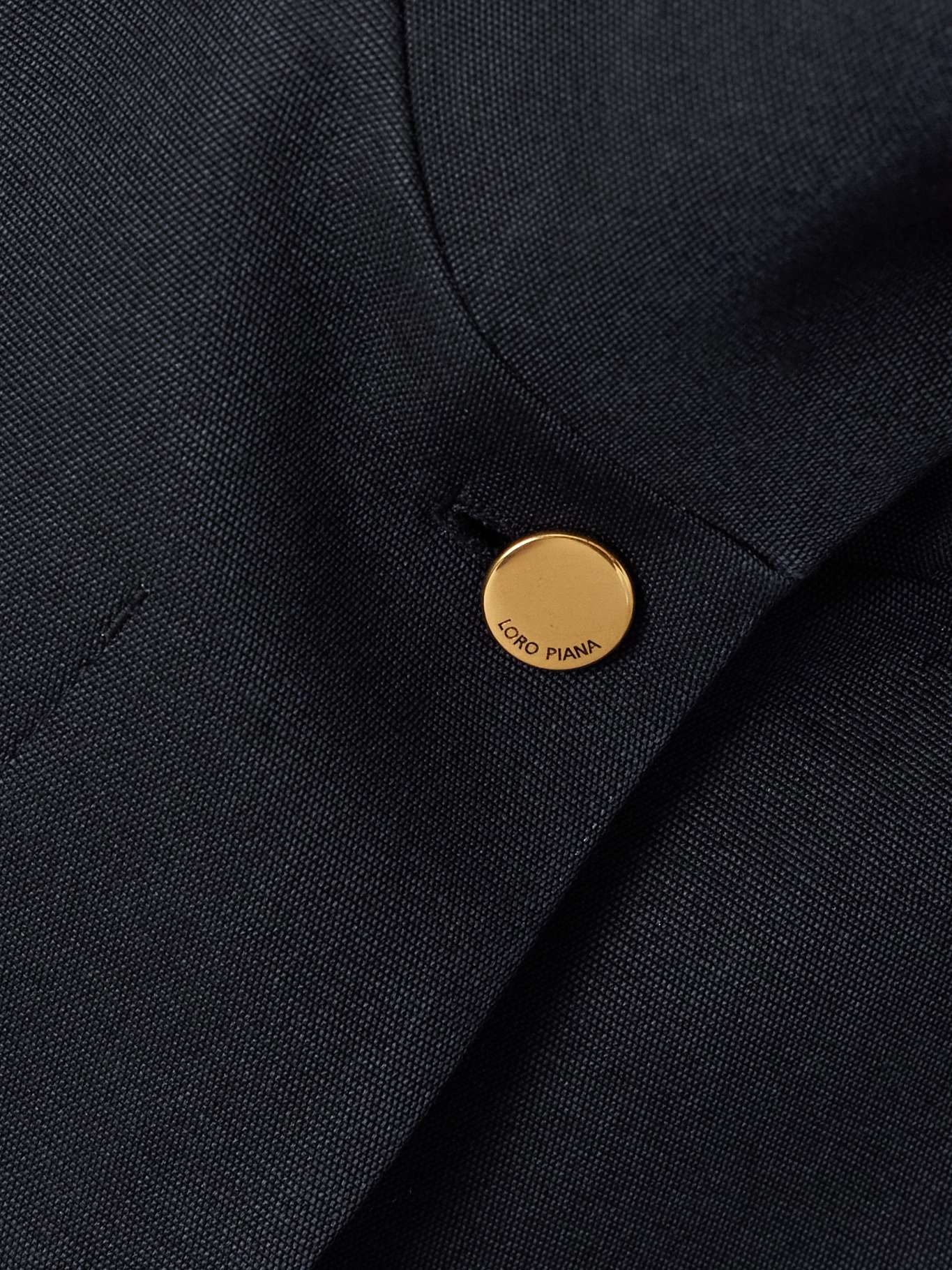Danny wool and silk-blend coat Navy - 5
