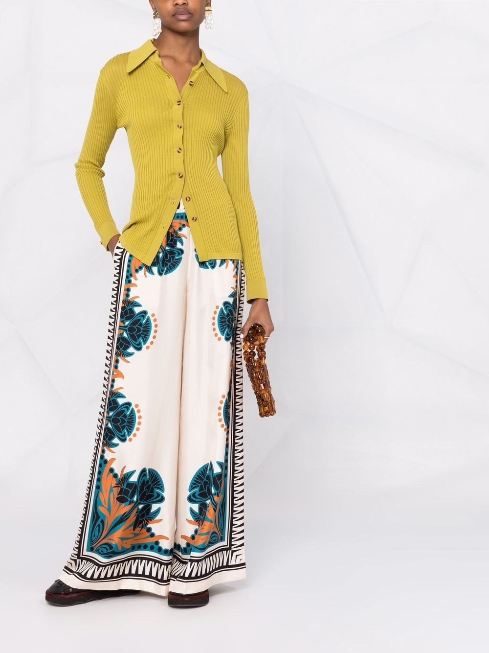 PlacÃ©e placed-print palazzo trousers - 2