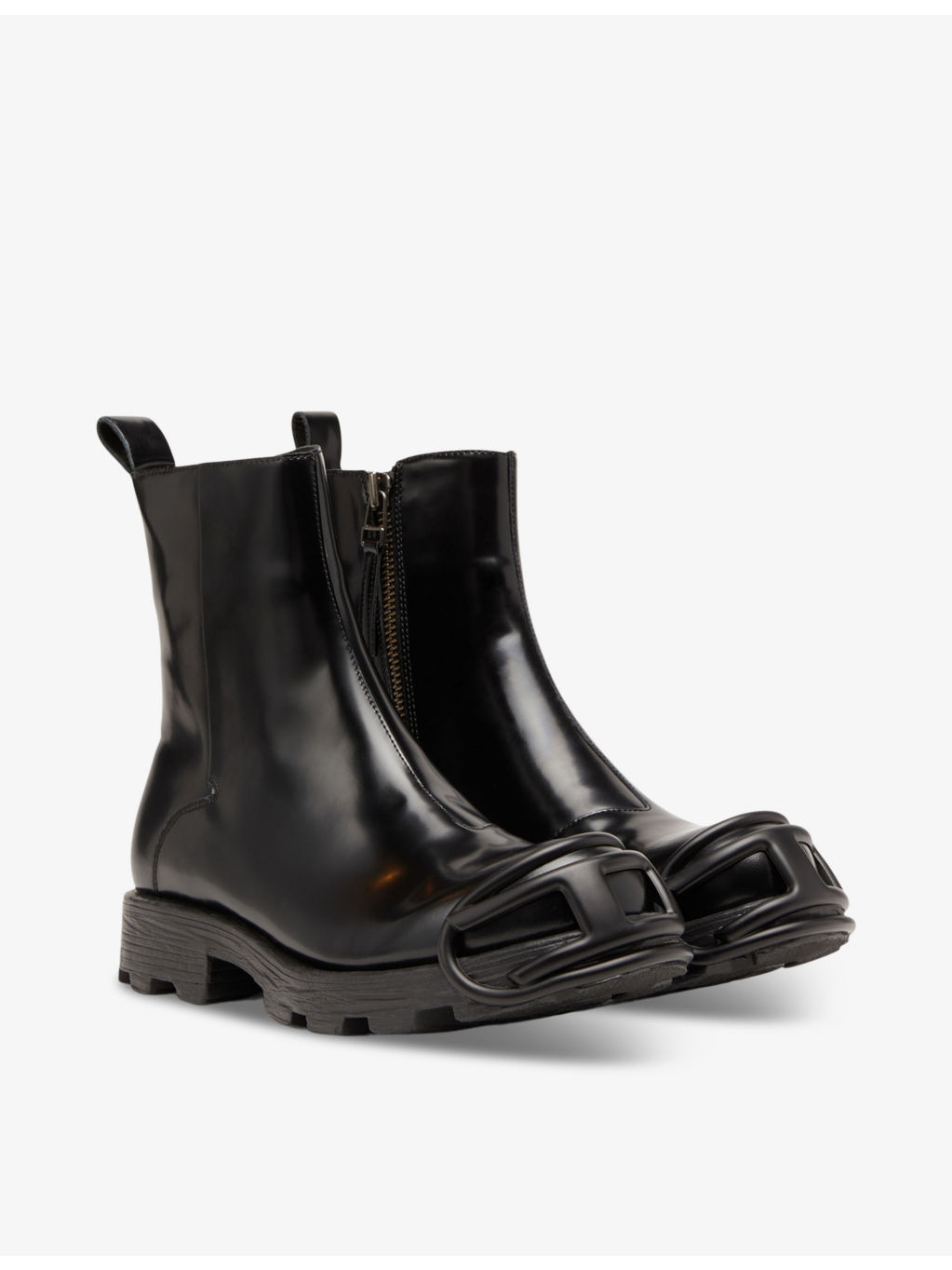 D-Hammer Bt Zip D toe-guard leather chelsea boots - 3