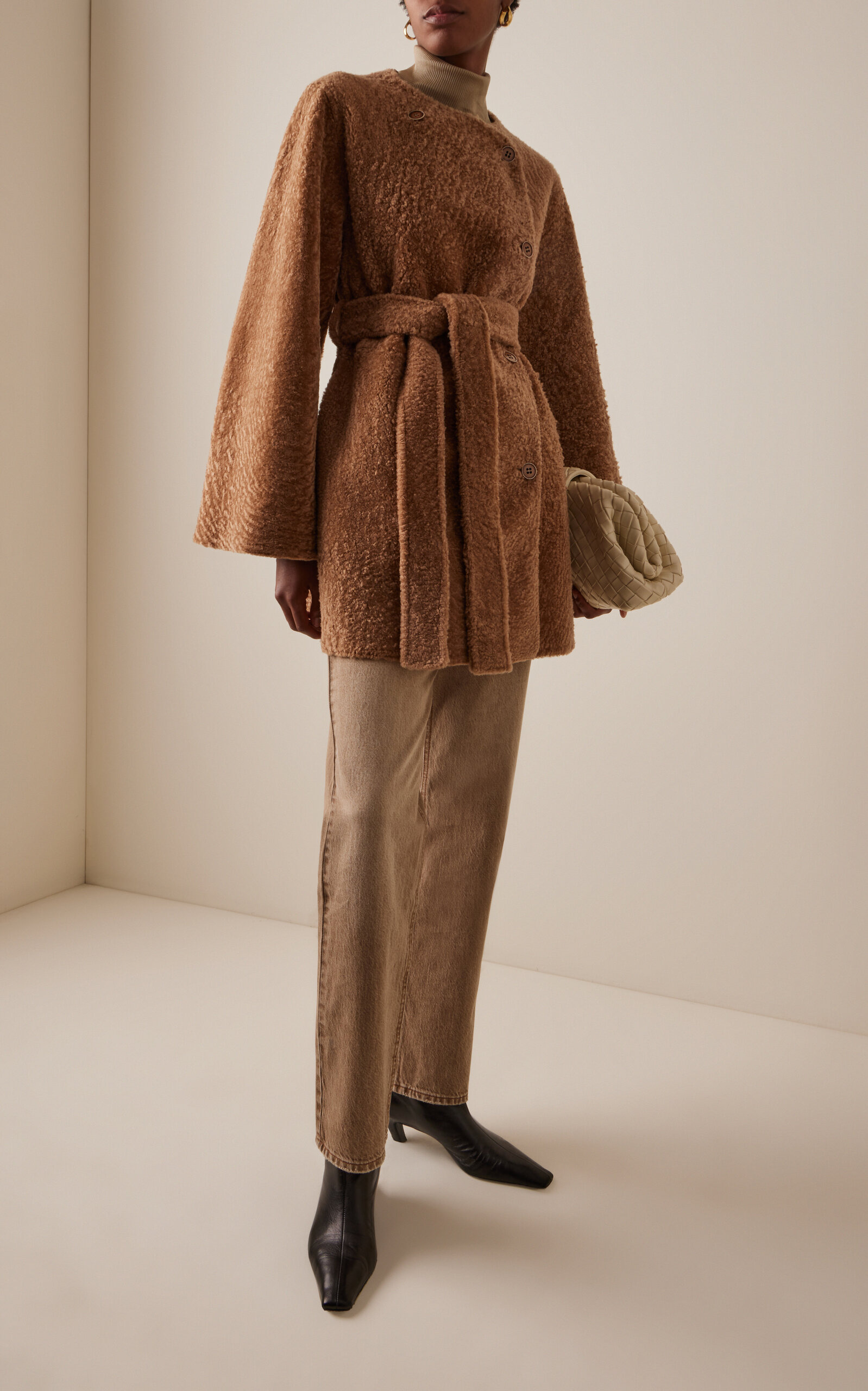 Sannie Reversible Shearling Coat brown - 2