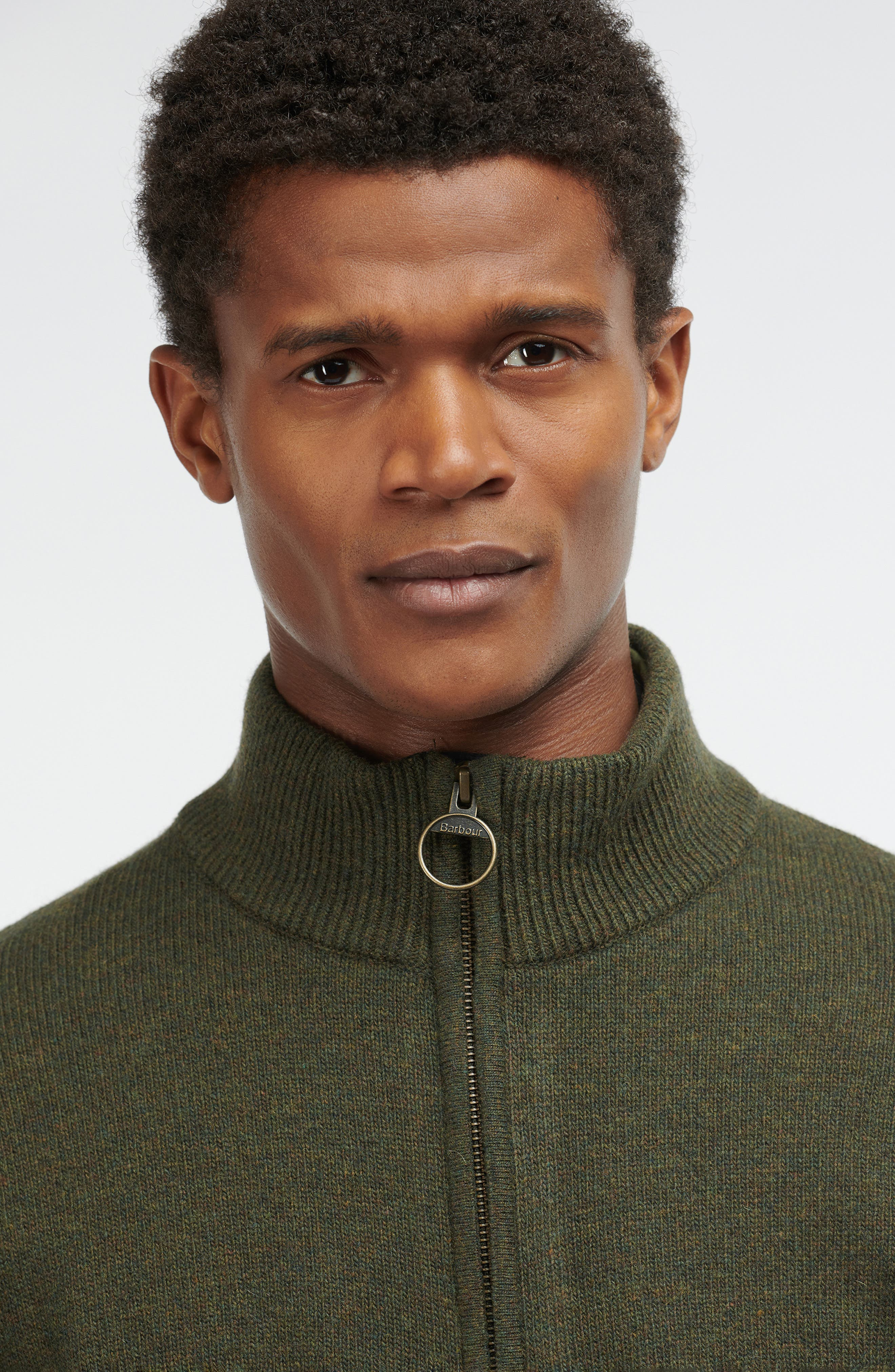 Barbour Holden Wool Pullover in Olive Marl at Nordstrom - 5