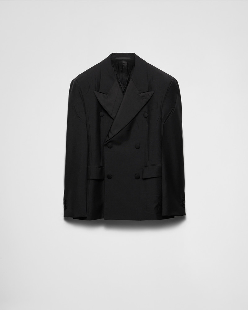 Mohair wool double-breasted jacket - 1