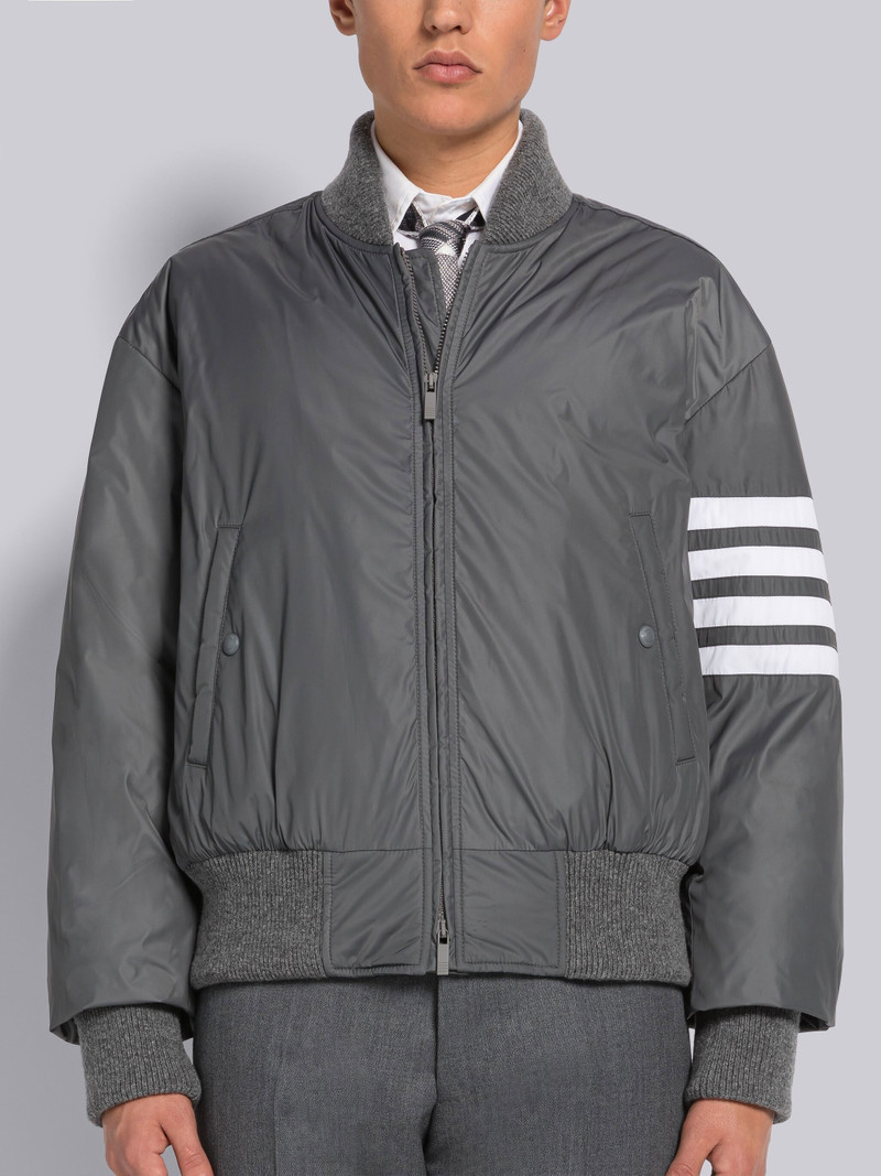 POLY TWILL 4-BAR OVERSIZED BLOUSON JACKET - 1